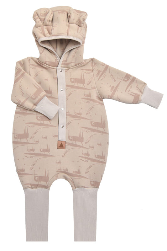 Baby Jumpsuit with Hood - Grasshopper