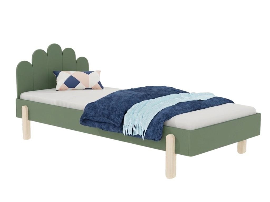 NOVA Wooden Single Bed with Arched Headboard – 90 × 200 cm