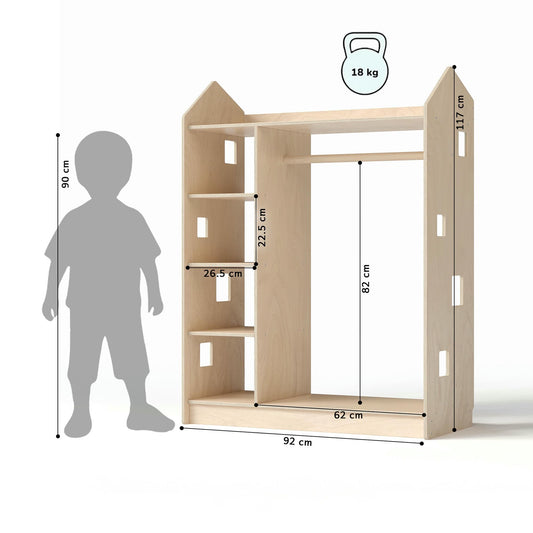 House-Shaped Open Children’s Wardrobe