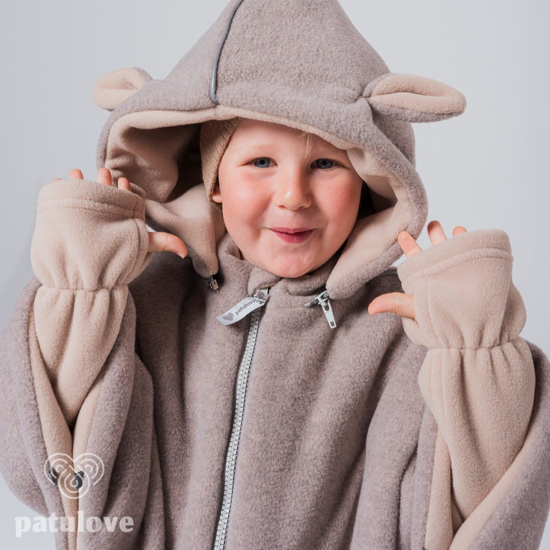 Car Poncho For Kids - Lamb Beige