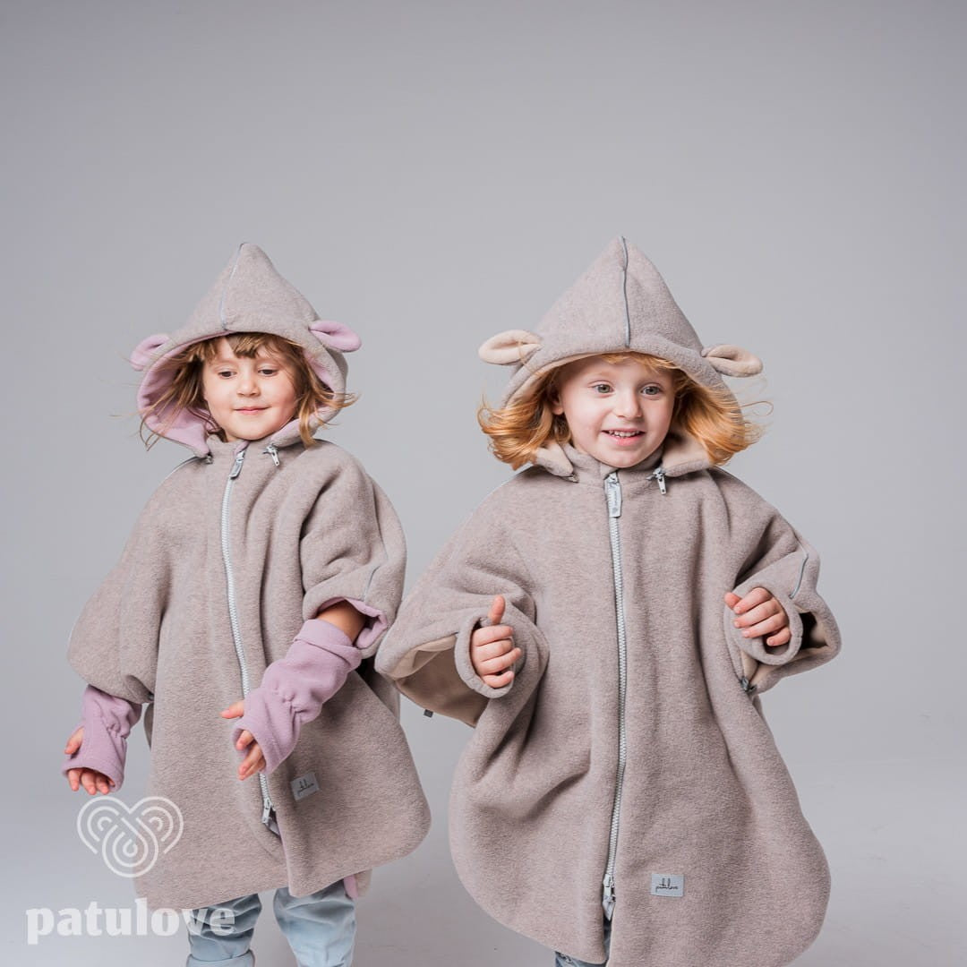 Car Poncho For Kids - Lamb Beige