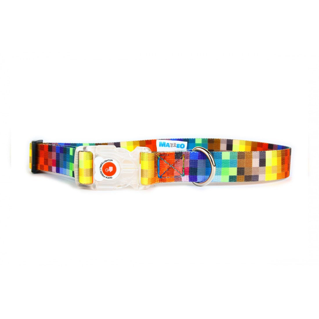 Collar With A LED Plastic Buckle - Pixels