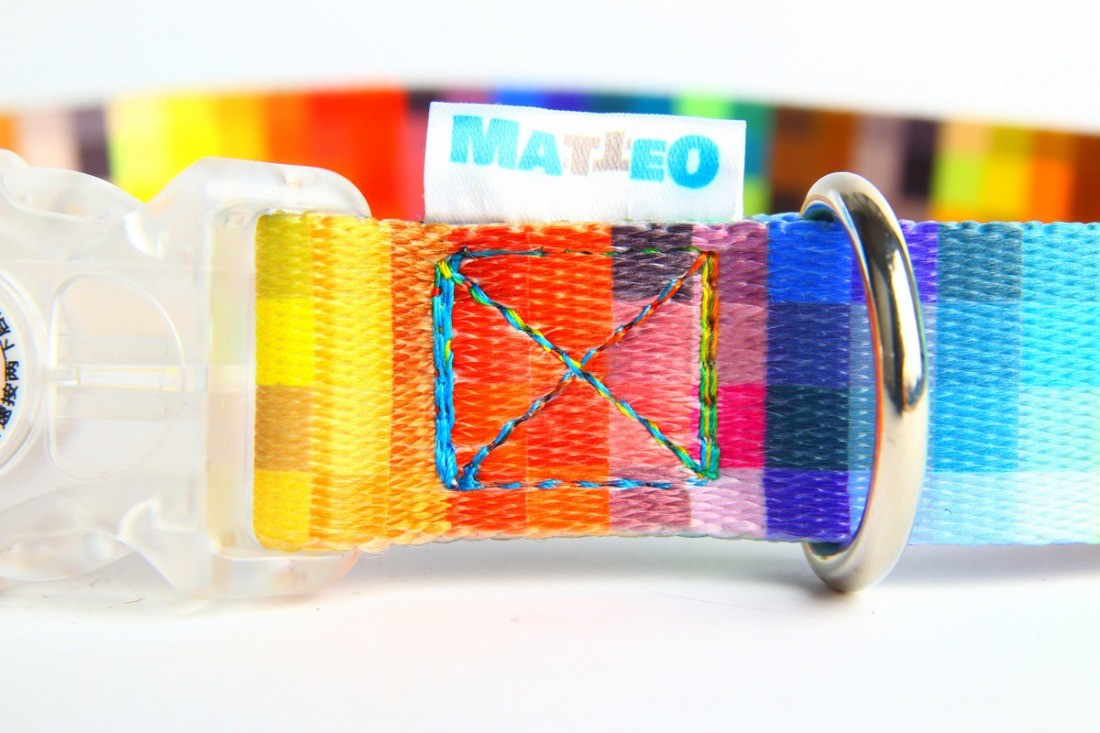 Collar With A LED Plastic Buckle - Pixels
