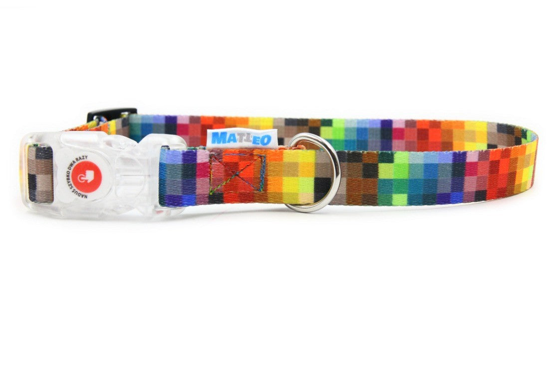 Collar With A LED Plastic Buckle - Pixels