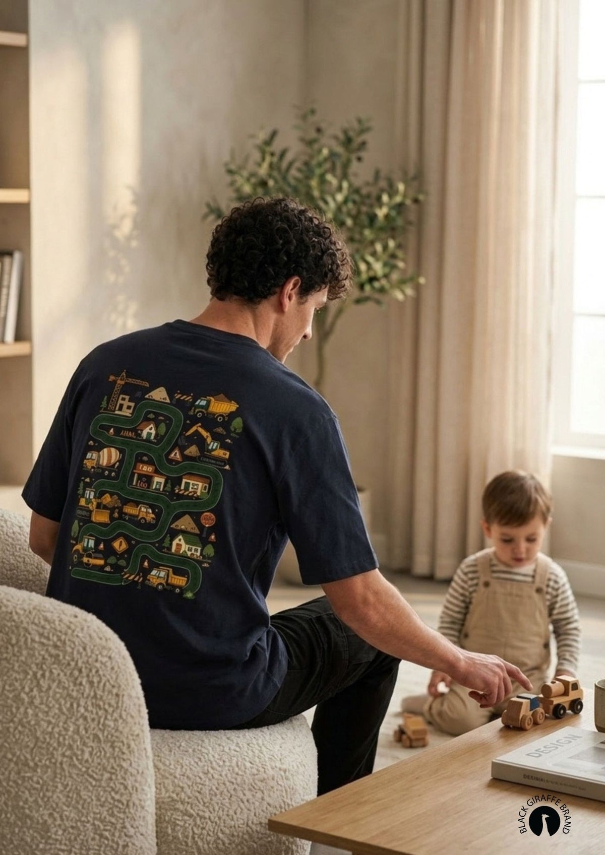 Dad of the Year Race Track Oversized T-Shirt