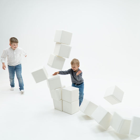 Foam Mega Cube Building Block - Ivory