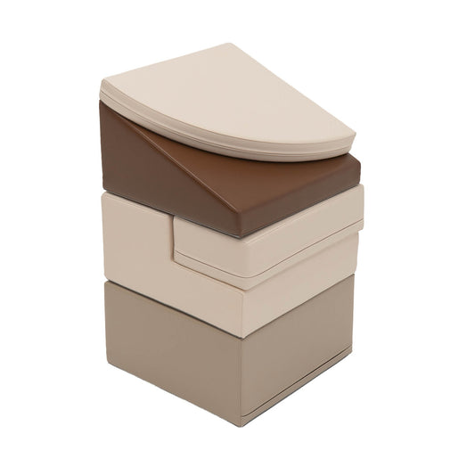Soft Play 5 Foam Block Set - Chocolate Dune Corner Climber