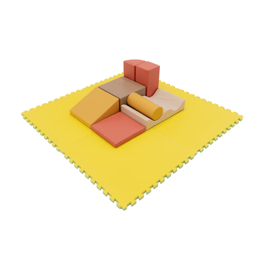 Large Foam Puzzle Mats - Spring Green / Yellow