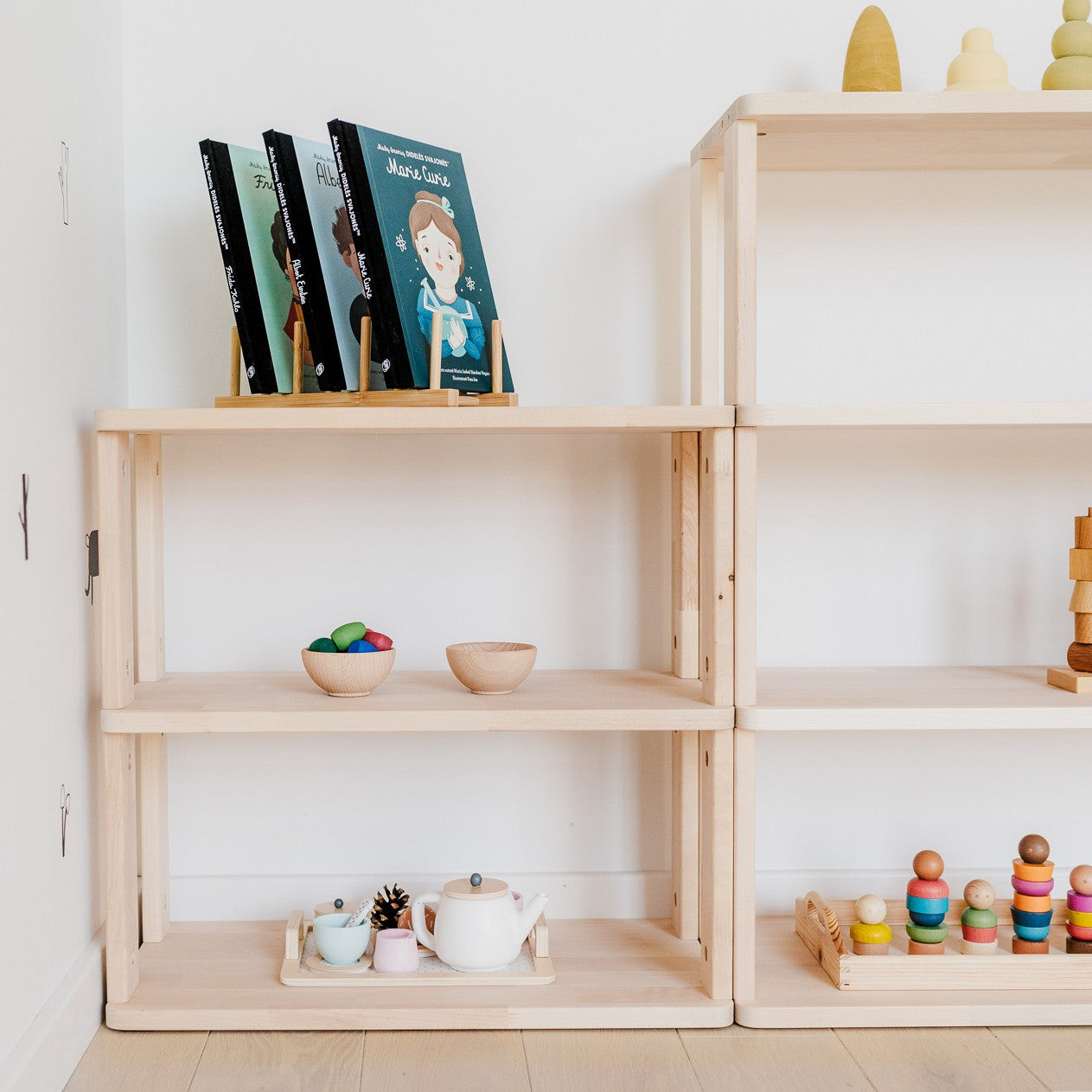 Modular Montessori Shelf Straight Mini - 2 Shelves