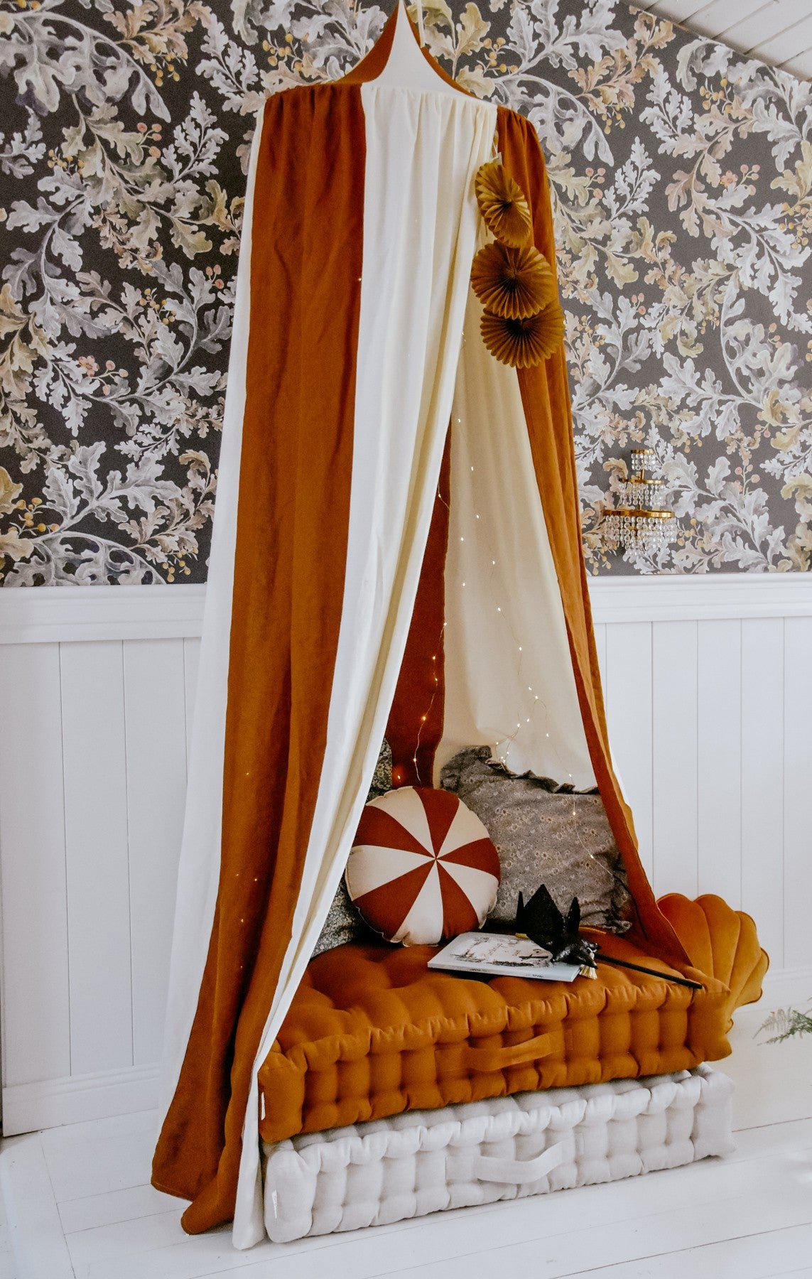 Organic Cotton and Linen Canopy - Caramel Circus