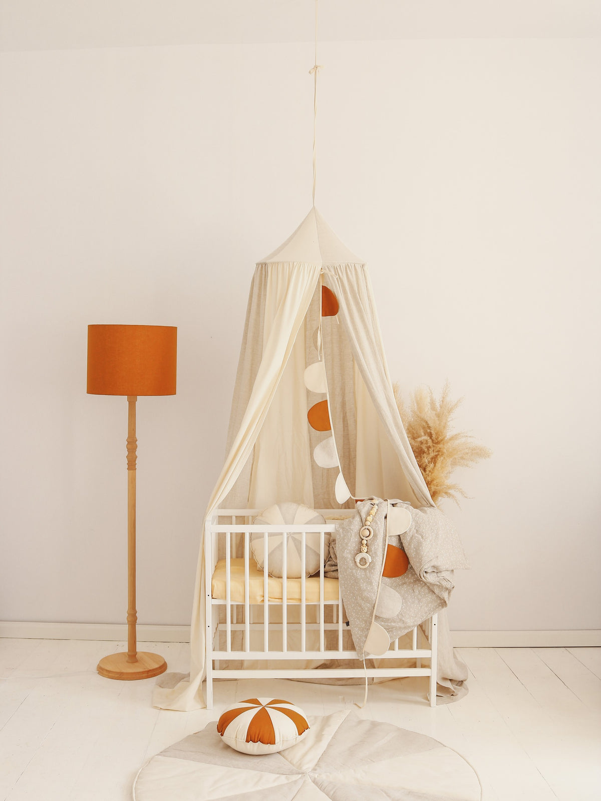Organic Cotton and Linen Canopy - Cream Circus