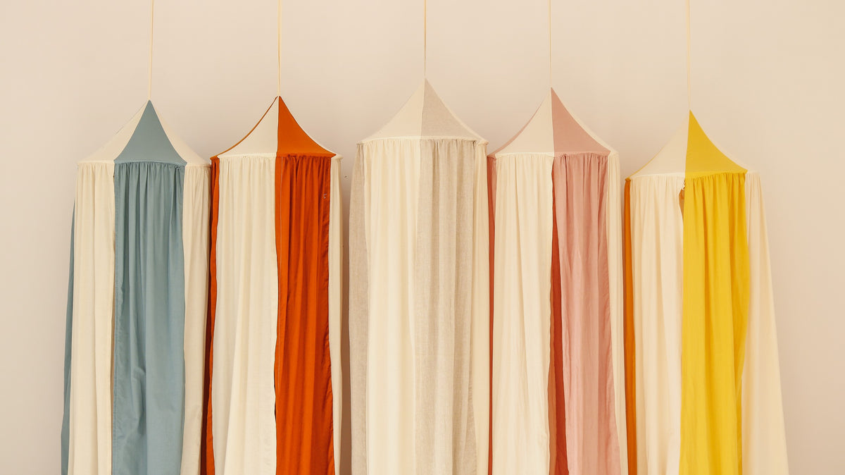 Organic Cotton and Linen Canopy - Cream Circus