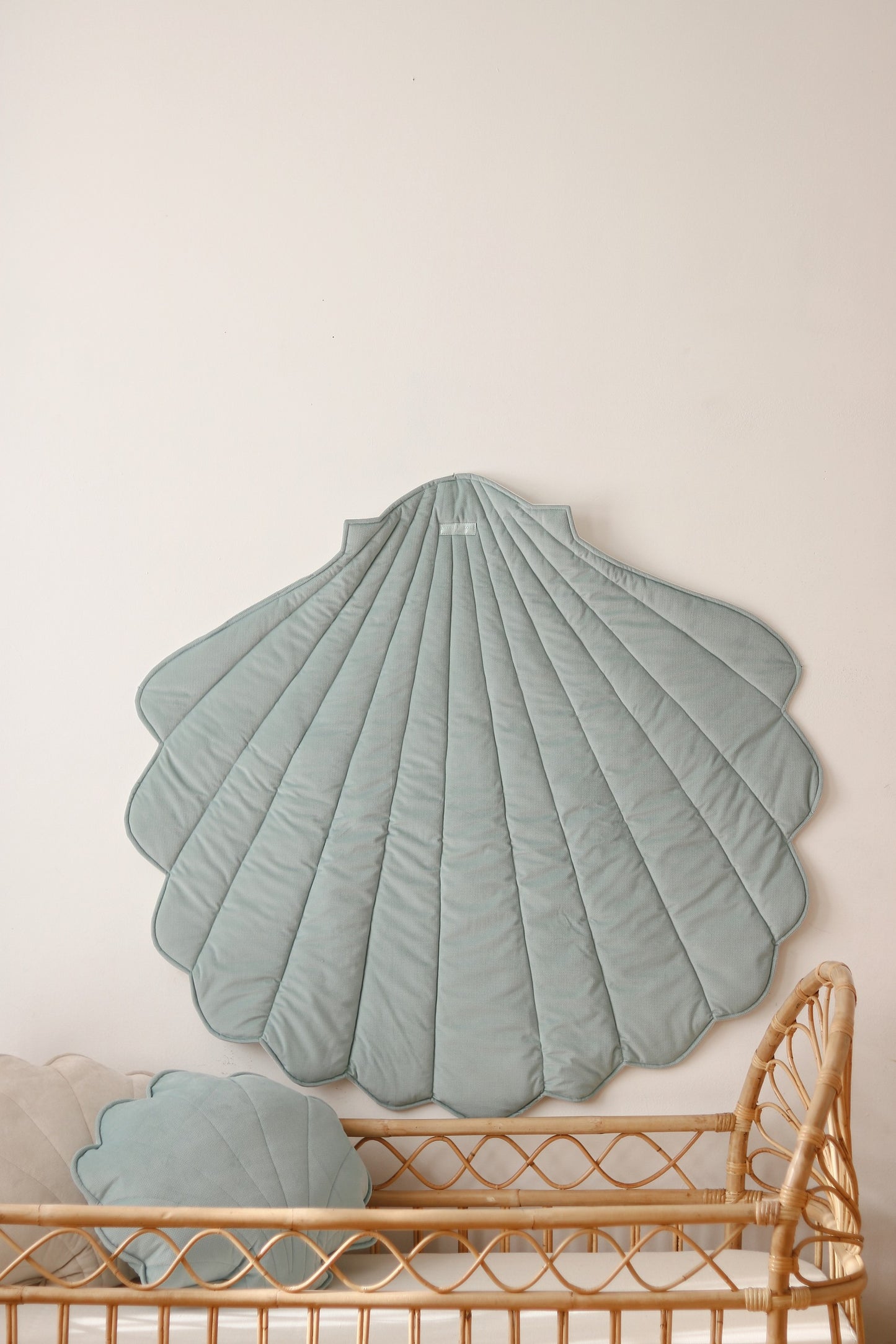 Organic Cotton and Velvet Shell Playmat - Mint