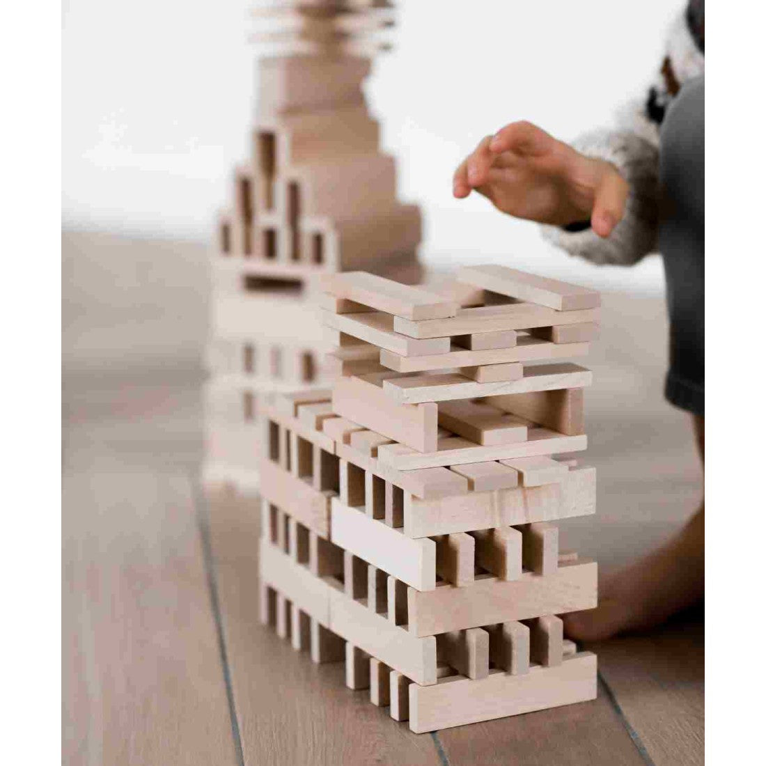 Wooden Architectural Blocks in a Bag - Natural, 200 Pieces