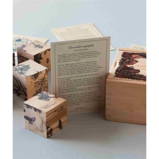 Wooden Blocks Bee Life - Honey Plants