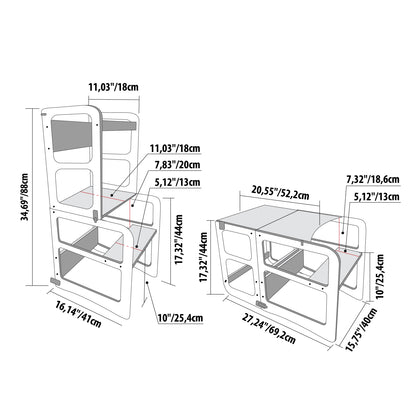 2in1 Kitchen Tower / Table & Chair