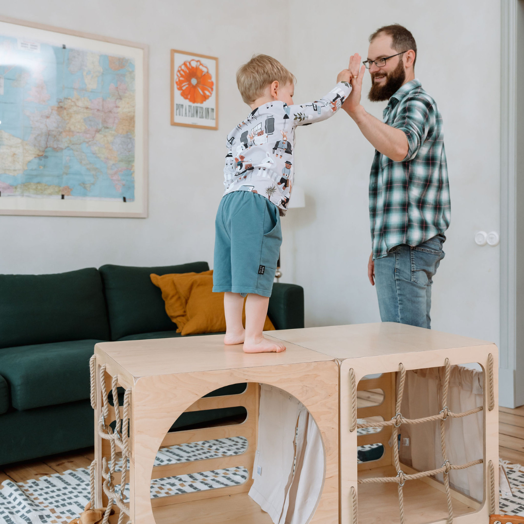 CUBITRI® Climbing Play Cube With Wooden Window