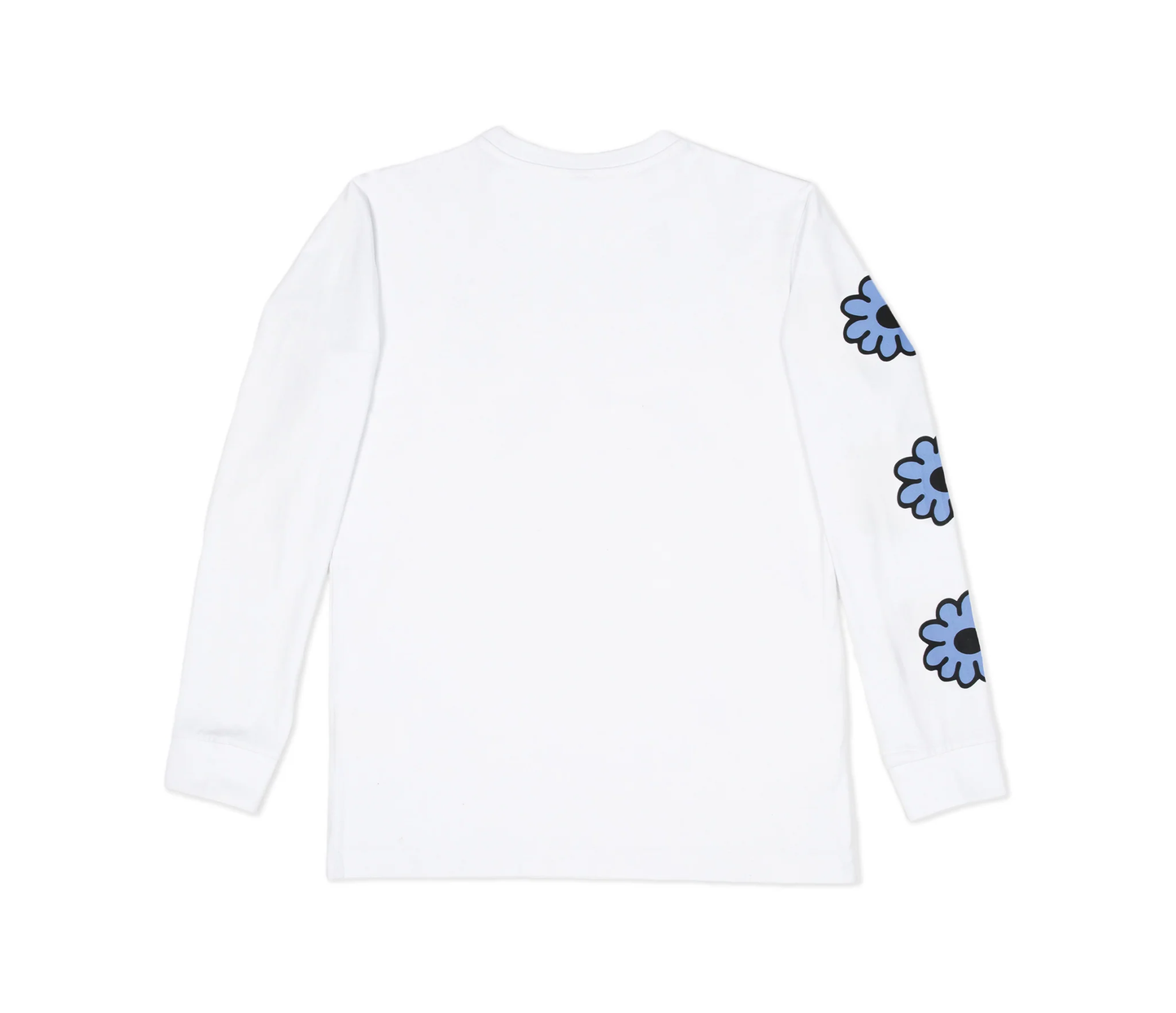 Moomintroll's Flower Longsleeve Shirt With Cuffrib Unisex - White