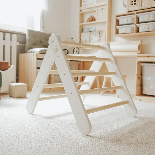 Wooden Pikler Climbing Ladder - White