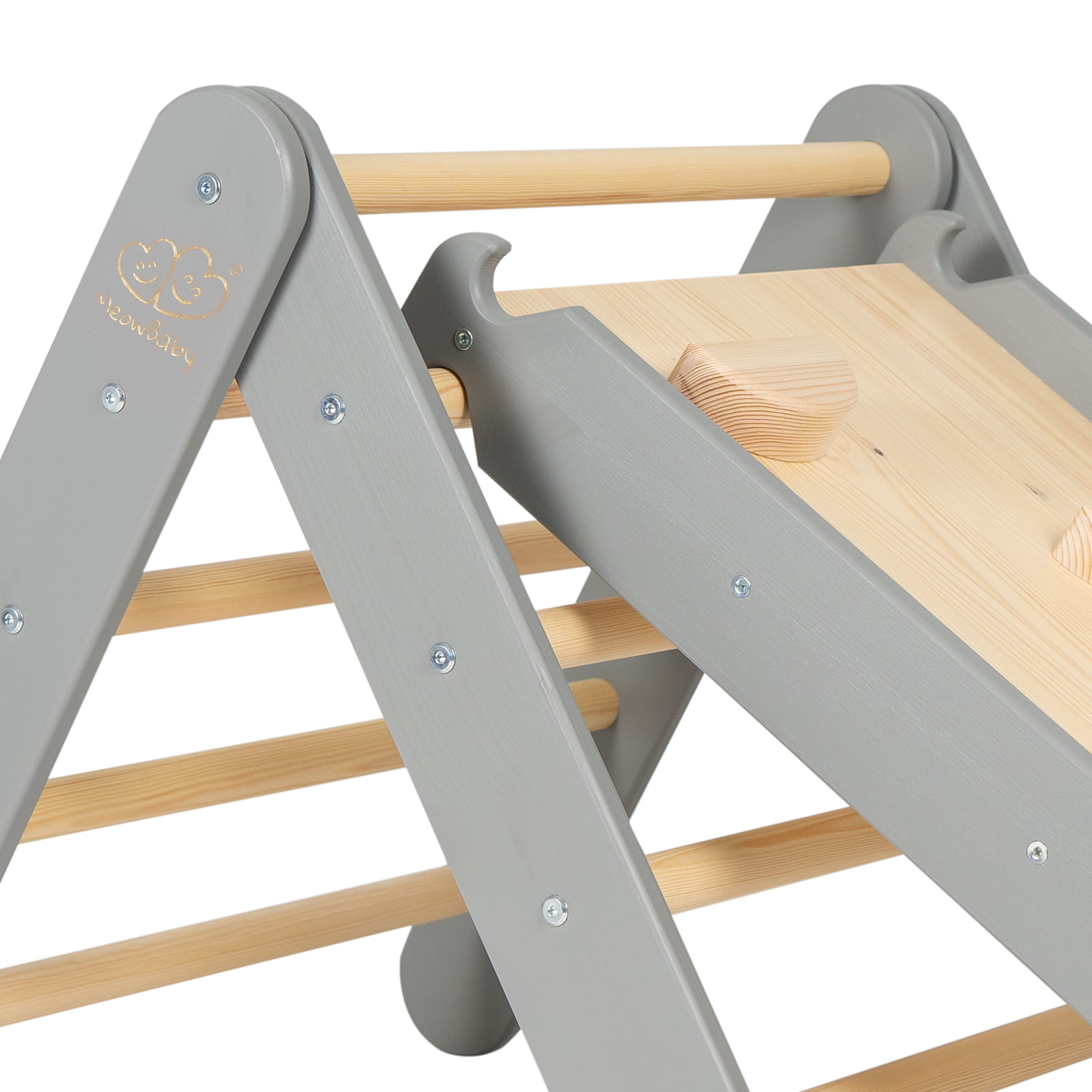 Ladder with a Slide-Climbing Wall - Grey