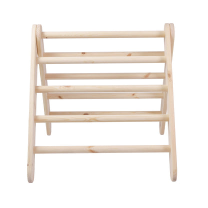 Ladder with a Slide-Climbing Wall - Natural Wood