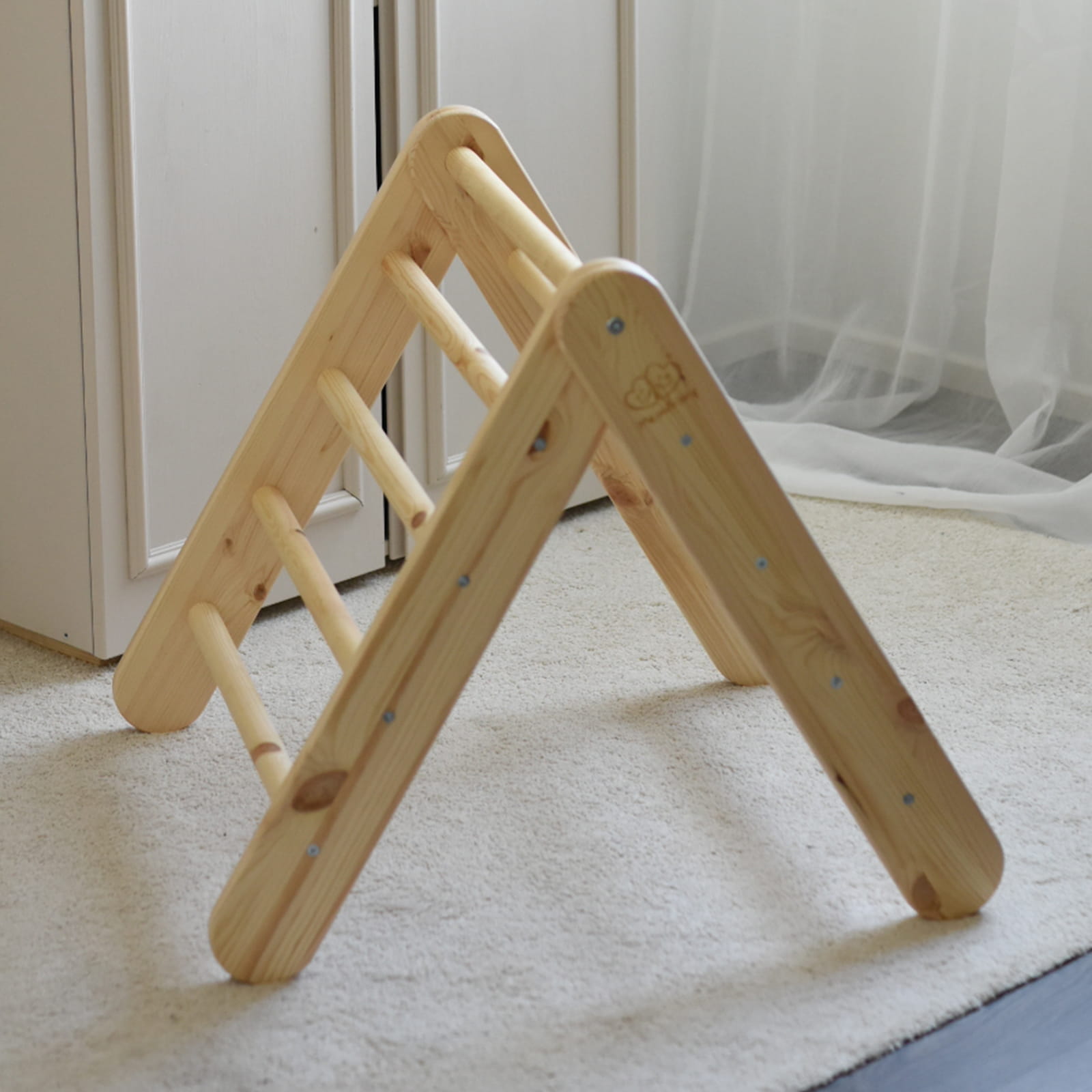 Wooden Pikler Climbing Ladder - Natural Wood