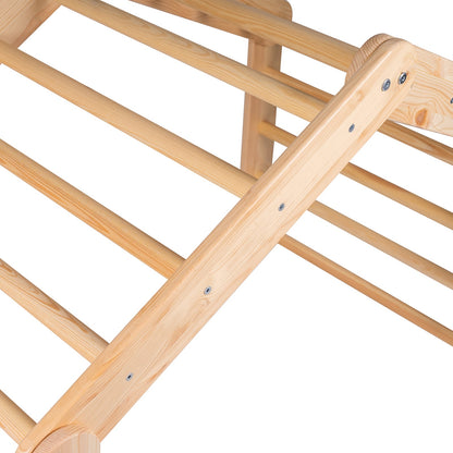 Large Wooden Pikler Ladder - Natural Wood