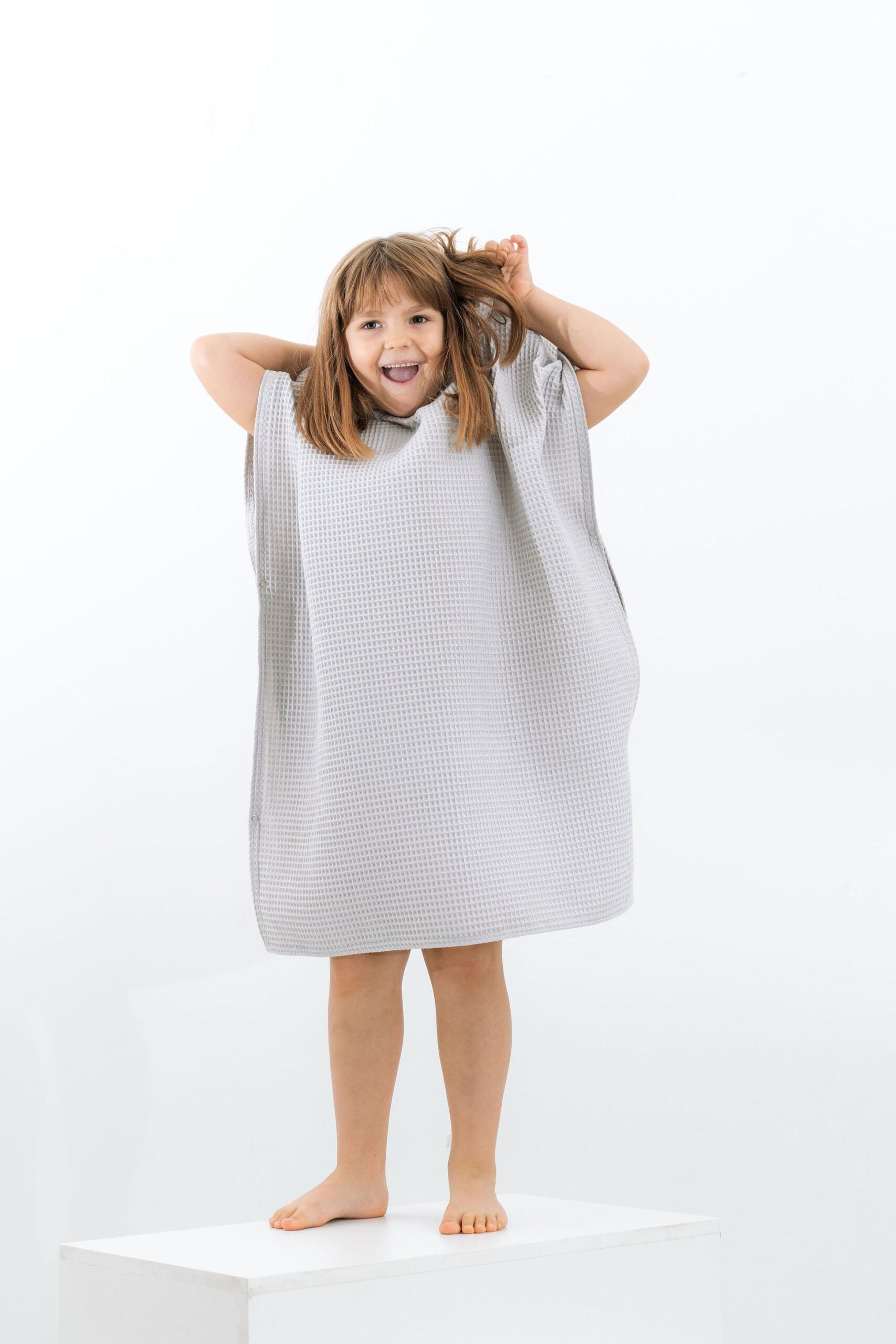 Waffle Fabric Kids' Poncho