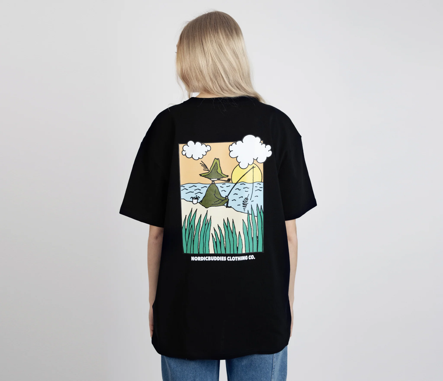 Snufkin Fishing T-Shirt Unisex - Black