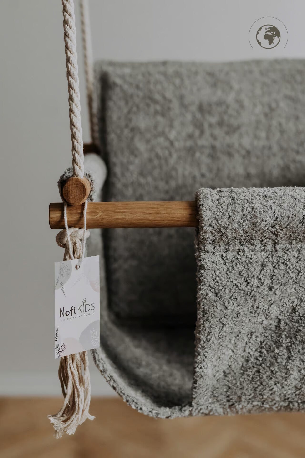 BaBi Baby Swing - Bouclé Night Grey