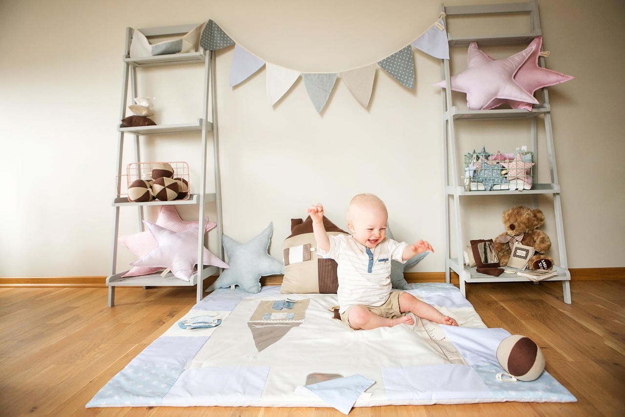 Baby Activity Mat, 120x120cm - Blue