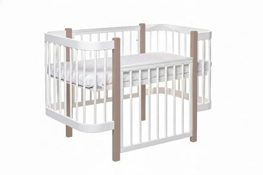 Baby Crib ELIN - Cappuccino/White