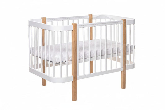 Baby Crib ELIN - Natural/White