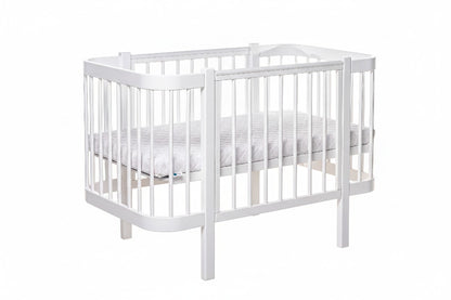 Baby Crib ELIN with Mattress - White