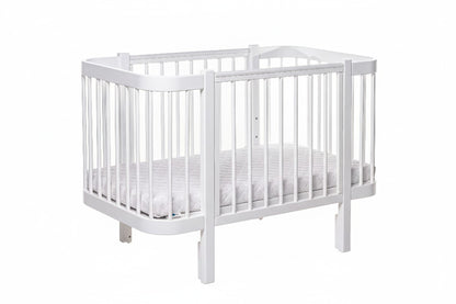 Baby Crib ELIN with Mattress - White