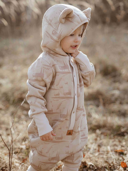 Baby Jumpsuit with Hood - Grasshopper