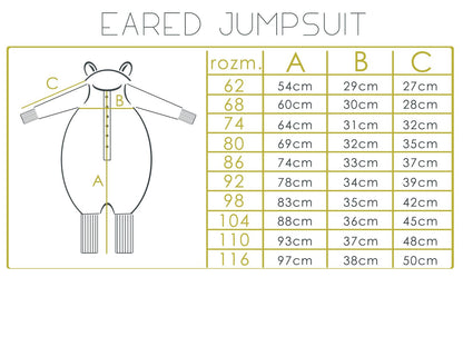 Baby Jumpsuit with Hood - Bear in Glasses on Beige