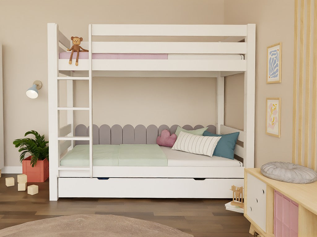ATLAS Wooden Children's Bunk Bed – 90 × 200 cm