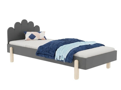 NOVA Wooden Single Bed with Arched Headboard – 90 × 200 cm