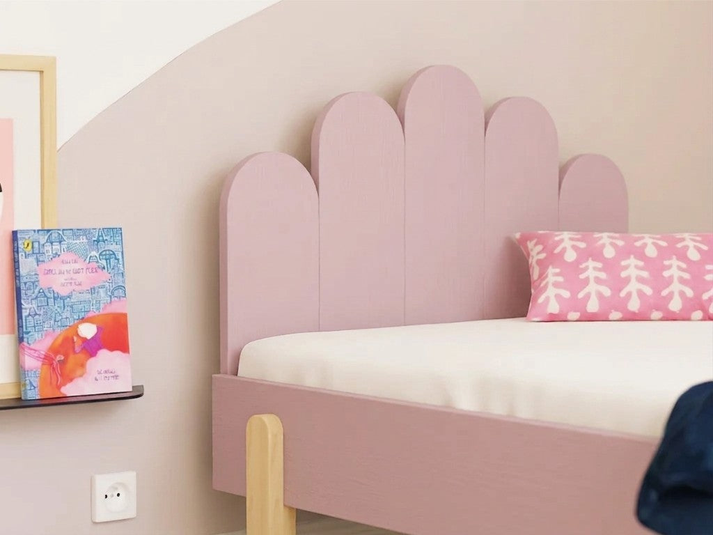 NOVA Wooden Single Bed with Arched Headboard – 90 × 200 cm