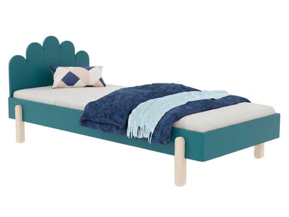 NOVA Wooden Single Bed with Arched Headboard – 90 × 200 cm
