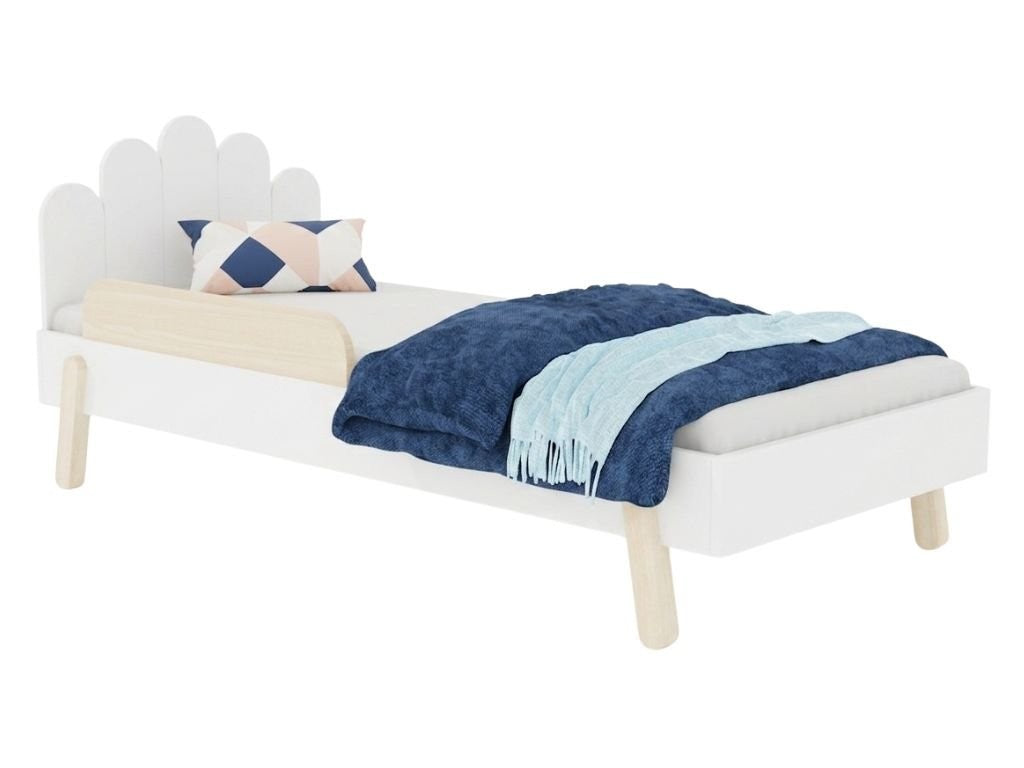 NOVA Wooden Single Bed with Arched Headboard – 90 × 200 cm