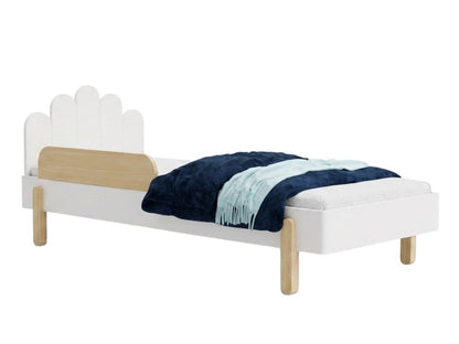 NOVA Wooden Single Bed with Arched Headboard – 90 × 200 cm