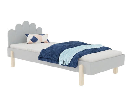 NOVA Wooden Single Bed with Arched Headboard – 90 × 200 cm
