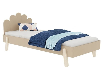 NOVA Wooden Single Bed with Arched Headboard – 90 × 200 cm