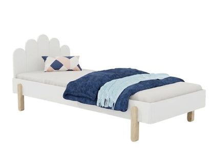 NOVA Wooden Single Bed with Arched Headboard – 90 × 200 cm