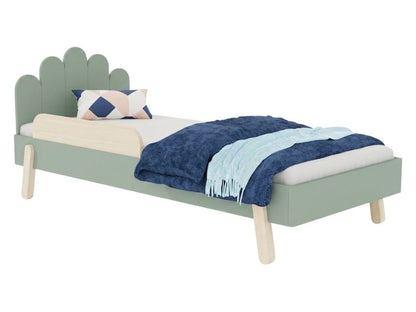 NOVA Wooden Single Bed with Arched Headboard – 90 × 200 cm