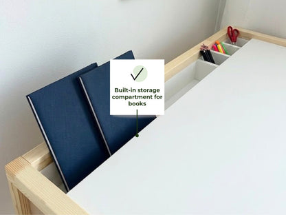 STOLLY Children’s Desk with Three Drawers and Pencil Holders