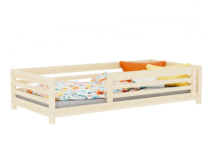 TULY Low Wooden Bed with Safety Rail – 80 cm Wide