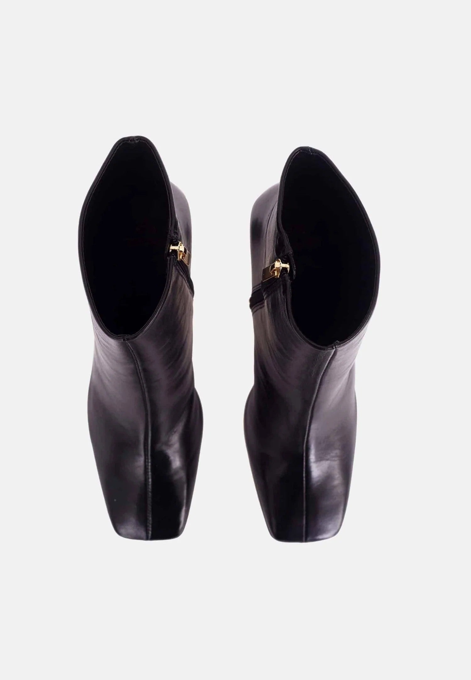 Black Goat Leather Senna Boots – 7.6 cm Block Heel